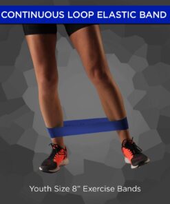 THERABAND Resistance Band Loop, Professional Latex Mini Band for Lower Pilates, Crossfit, Yoga, Stretching, Physical Therapy, Strength Training no Weights, 8 Inch, Blue, Extra Heavy, Advanced Level 1 Blue - Extra Heavy 11 61IZSVqu6TL