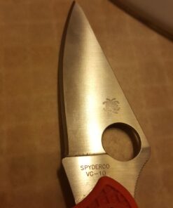 Spyderco Delica 4 Lightweight 7.15" Signature Folding Knife with 2.90" Flat-Ground Steel Blade and High-Strength FRN Handle - PlainEdge Grind Delica 4 Lightweight Flat Ground Orange 27 61Ia4IYTYIL