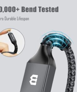 BrexLink USB C Cable, Type C Charger USB 3A Charging Cable Fast Charge for Samsung Galaxy S22 Plus Ultra S21 S22 Plus, Moto G7 G8, Other USB Type c Charger (6.6ft+6.6ft, Grey)… 6.6ft+6.6ft 32 61IaFB2nZcL