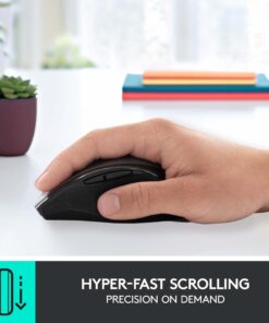 Logitech M705 Marathon Wireless Mouse, 2.4 GHz USB Unifying Receiver, 1000 DPI, 5-Programmable Buttons, 3-Year Battery, Compatible with PC, Mac, Laptop, Chromebook - Black 33 61IarA2rRCL