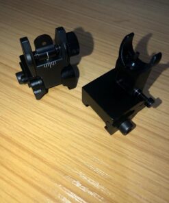 Feyachi Flip Up Rear Front and Iron Sights Best Backup fits Picatinny & Weaver Rails Black 60 61IbZSh36EL