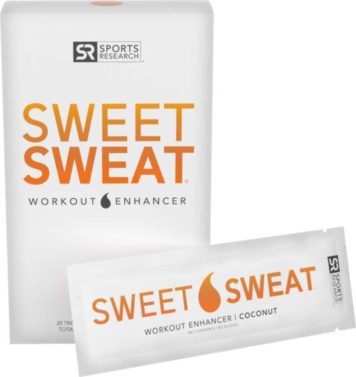 Sports Research Sweet Sweat 'Workout Enhancer' Gel Packets - (20 Travel Packets) Coconut