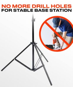 Alternative view of Skywin VR Tripod Stand (Black) - HTC Vive Compatible Sensor Stand and Base Station for Vive Sensors or Oculus Rift Constellation (2 Pieces) 1 Pack Black