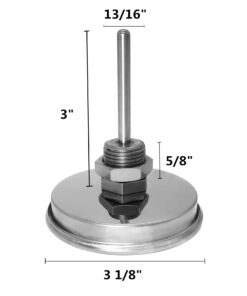 3 1/8 inch BBQ Thermometer Gauge 2 Pcs Charcoal Grill Pit Smoker Temp Gauge Grill Thermometer Replacement for Oklahoma Joe's Smokers, and Smoker Wood Charcoal Pit, Large Face Grill Thermometer 2 Pack 23 61IgHO7U gS