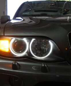 iJDMTOY (2 White LED Angel Eye Ring Marker Bulbs Compatible with BMW 5 6 7 Series X3 X5 (E39 E53 E60 E63 E64 E65 E66 E83), 7000K White 31 61IhdRGXrBL