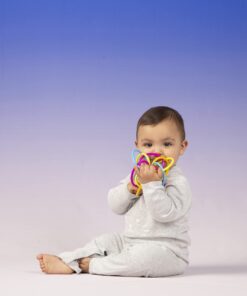 Manhattan Toy Winkel Rattle & Sensory Teether Toy, Blue/Green/Orange, 5 Inch x 4 Inch x 3.5 Inch 21 61IiYfI7nYL