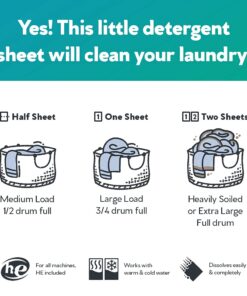 Earth Breeze Laundry Detergent Sheets - Fresh Scent - No Plastic Jug (60 Loads) 30 Sheets, Liquidless Technology… Fresh Scent, 1 Pack 23 61ImFrY6lJS