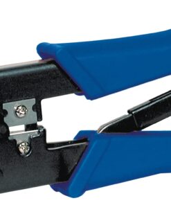 TRENDnet Crimping Tool, Crimp, Cut, And Strip Tool, For Any Ethernet or Telephone Cable, Built-In Cutter And Stripper, 8P-RJ-45 And 6P-RJ-12, RJ-11, All Steel Construction, Black, TC-CT68 25 61InxciTovL