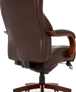 La-Z-Boy Delano Big & Tall Executive Office Chair, High Back Ergonomic Lumbar Support, Bonded Leather, Brown 47 61IoRMIz1ML 1