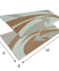 Stylish Camping - 159187 -Outdoor Patio/RV Camping Mat - Swirl (Brown/Beige, 9-Feet x 18-Feet) 9x18 Brown/Beige 8 61Iperiph5L