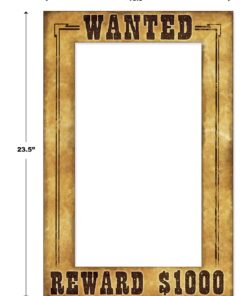 Alternative view of Beistle Wanted Photo Booth Fun Selfie Frame Western Party Supplies, 15.5" x 23.5", Multicolored