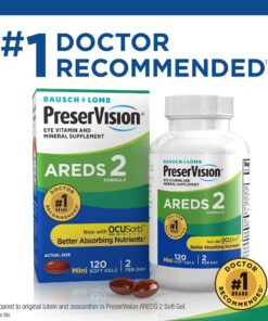 PreserVision AREDS 2 Eye Vitamin & Mineral Supplement, Contains Lutein, Vitamin C, Zeaxanthin, Zinc & Vitamin E, 120 Softgels (Packaging May Vary) 26 61IqtWASvaL