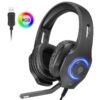 Gaming Headset, VIP002D USB Virtual 7.1 Gaming Headset RGB Dynamic Multicolor Lighting Adjustment for PC, PS4 16 61IrOJFoLEL
