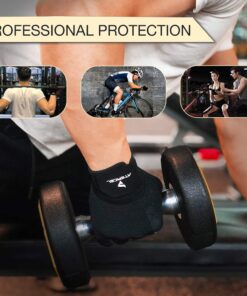 ATERCEL Workout Gloves for Men and Women, Exercise Gloves for Weight Lifting, Cycling, Gym, Training, Breathable and Snug fit Black Large 27 61IrVciUROL