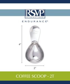 RSVP International Coffee Scoop Collection, 2-Tablespoon, Compact, Stainless Steel Comfort Handle, 2-Tbsp 21 61IuBhBoOKL