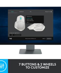 Logitech MX Master 2S Wireless Mouse – Use on Any Surface, Hyper-Fast Scrolling, Ergonomic Shape, Rechargeable, Control Upto 3 Apple Mac and Windows Computers, Graphite (Discontinued by Manufacturer) 2017 Model 45 61IuHJbXxAL