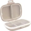 Holii Travel Pill Organizer, 8 Compartments Portable Pill Case, Daily Pill Box to Hold Vitamins, Small Pill Container for Pocket Purse Medicine Organizer(Khaki) Khaki 5 61IuzTrhBHL