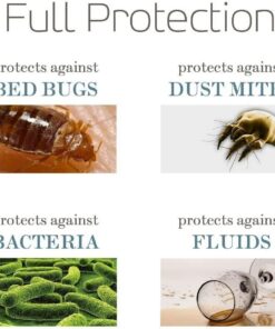 SafeRest Pillow Protector - Pack of 1 - Standard Size Waterproof Pillow Cover - Zippered Pillow Encasement for College Dorm Room, New Home, First Apartment - Cotton Terry, Waterproof, Breathable Standard 1-Pack 11 61Ix pgpd4L