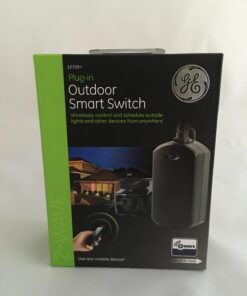 GE Z-Wave Wireless Smart Lighting Control Outdoor Module, On/Off, Plug-In, Black, Hub Required, 12720, Works with Alexa 22 61IxRg4SOML