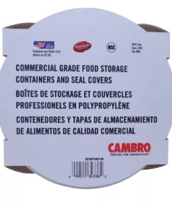 Cambro 4-Quart Round Food-Storage Container with Lid, Set of 3 4 Quart 12 61IyAqrzgL