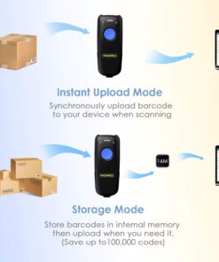 NADAMOO Wireless Barcode Scanner Compatible with Bluetooth Function, 2.4G Wireless & Wired 3-in-1 Bar Code Scanner Portable USB CCD Reader, Work with Tablet iPhone iPad Android Windows Mac OS Blue 20 61IyF398PYL