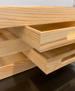 Multicraft Imports WS410 5-Piece Paintable Wooden Trays with Handles, 6-5/8 by 13-Inch to 10-1/8 by 16-1/8-Inch Оne Расk 27 61Iz7JtwXpL