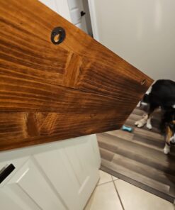 Rustic Wall Mounted Coat Rack Shelf - Brown Wooden Country Style 24" Entryway Shelf with 5 Rustic Hooks - Solid Pine Wood. Perfect touch for your Entryway, Mudroom, Kitchen, Bathroom and More (Brown) 1- Rustic Brown 27 61J0bCqhz8L