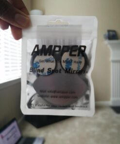 Fan Shape 360 Degree Rotate Sway Adjustabe Blind Spot Mirrors, Ampper HD Glass Convex (Low Curvature) Frameless Stick On Lens (Pack of 2) Pack of 2 44 61J1Q5mIw7L