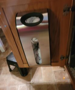 simplehuman Wall Mount Grocery Bag Dispenser, Brushed Stainless Steel 26 61J1iZXDASL