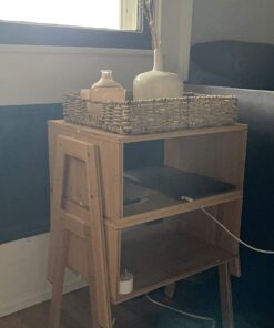 LASUAVY Bamboo Nightstands Set of 2 – Stackable Side Tables with Open Storage Compartment – Rustic Wood Bedside Tables for Bedroom, Living Room, Nursery – Modern and Versatile,Natural 1 39 61J2TV0PmnL