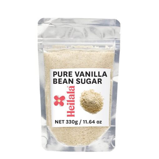 Pure Vanilla Sugar - Heilala Vanilla, Raw Sugar Infused with Pure Vanilla Extract and Ground Vanilla Beans, Vanilla Sugar for Baking and Desserts, Sustainably and Ethically Sourced Vanilla Beans, Hand-Picked from the Kingdom of Tonga - 11.6 oz