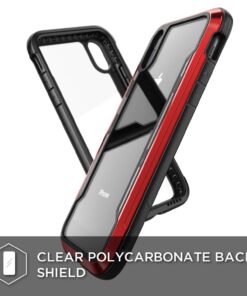 Raptic Shield, Compatible with Apple iPhone XR (Formerly Defense Shield) - Military Grade Drop Tested, Anodized Aluminum, TPU, and Polycarbonate Protective Case for Apple iPhone XR, Red 40 61J3I7cyxL
