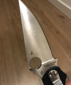 Spyderco Para Military 2 Signature Knife with 3.42" CPM S45VN Steel Blade and Durable G-10 Handle - PlainEdge - C81GP2 Black Handle - Stainless Steel Blade 65 61J3xpgGQoL