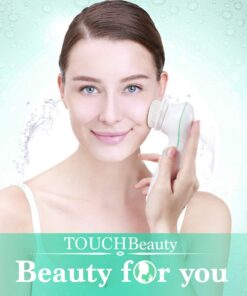 Facial Cleansing Brush, TOUCHBeauty Face Scrubber Electric with Case, 3 Spin Brushes for Deep Cleansing, Gentle Exfoliating, Dual-Speed, Waterproof AS-0759A(Green) Green 25 61J4Ws jfoL