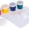 RoseArt Washable Finger Paints Set Includes Paint Paper Sponges and Wood Spatula Packaging May Vary (CYM28)