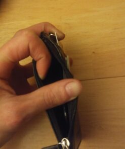 Badge Holder with Zipper, Wisdompro School Supply 2-Sided PU Leather College ID Badge Holder with 1 ID Window, 4 Card Holder Slots, 1 Side Pocket and 20 Inch Leather Neck Strap Lanyard -Vertical Black Vertical 47 61J8WlxM9UL