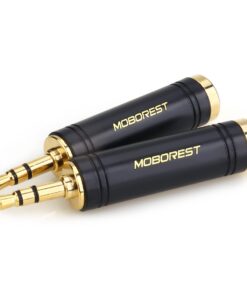 MOBOREST 3.5mm M to 6.35mm F Stereo Pure Copper Adapter, 1/8 Inch Plug Male to 1/4 Inch Jack Female Stereo Adapter, Can be Used for Conversion Headphone adapte, amp adapte, Black Fashion 2-Pack BLACK-2PCS 14 61J8dPxlX3L