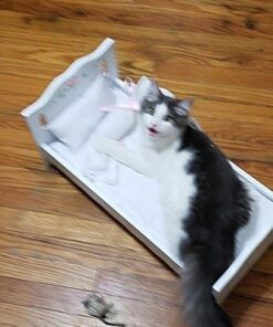 Badger Basket Toy Doll Bed with White Bedding and Personalization Kit for 20 inch Dolls - White Rose 33 61JADv2qDaL