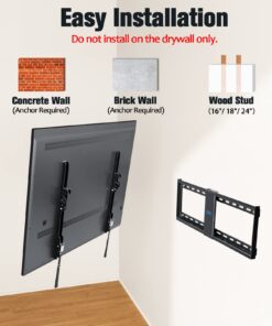 Mounting Dream UL Listed TV Mount for Most 37-75 Inch TV, Universal Tilt TV Wall Mount Fit 16", 18", 24" Stud with Loading Capacity 132lbs, Max Vesa 600 x 400mm, Low Profile Flat Wall Mount Bracket 29 61JARmR9deL