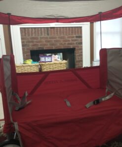Radio Flyer 3-In-1 EZ Folding, Outdoor Collapsible Wagon for Kids & Cargo, Red Folding Wagon Canopy 85 61JCfu1zzL