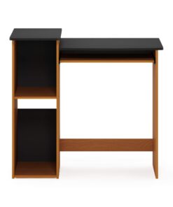 Furinno Econ Multipurpose Computer Writing Desk, Light Cherry/Black With Storage 25 61JDDnA1qwL