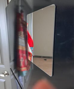 2 Pcs Magnetic Locker Mirror Small Real Glass Mirror for School Locker Rectangular Locker Accessories Magnetic Makeup Mirror for Girls Bathroom Household Refrigerator Office Cabinet (7.1 x 6 Inches) 7.1 x 6 Inches 22 61JF5gFri8L