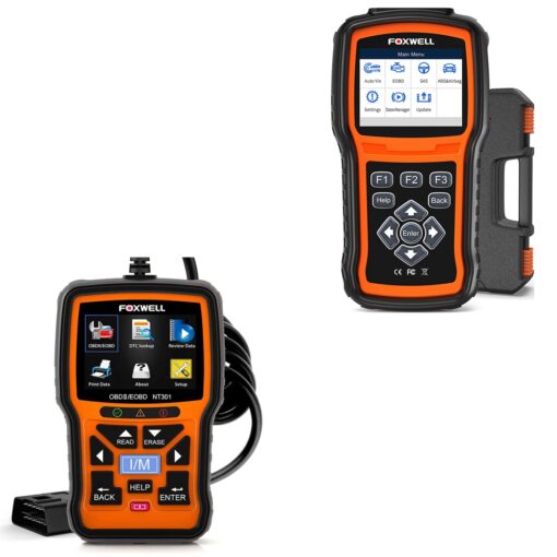 FOXWELL NT301 OBD2 Scanner Live Data & FOXWELL NT630 Plus OBD2 Scanner ABS Brake SRS Airbag Scanner Auto Bleed Scan Tool