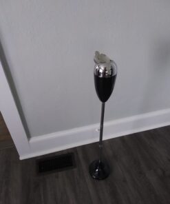 CO-Z Adjustable Ashtray, Smokeless Odorless Indoor Outdoor Floor Standing Ash Tray with Lid for Home Patio Cigarettes Ash Butt Disposal, Windproof Balcony Ashtray in 20", 27.5", 35" Heights, Black 33 61JGSn1SW7L