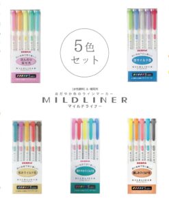 Alternative view of ZEBRA MILD LINER, Double Sided Highlighter, 5 Set (WKT7-5C) 1