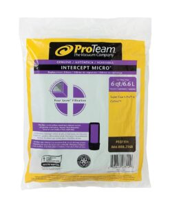 ProTeam 6 qt. Intercept Micro Filter Bag, OPEN Collar, 10 pk: Super Coach Pro 6, ProVac FS 6, GoFit 6, GoFit 6 PLUS and GoFree Flex Pro II (#107314) 3 61JIoiHklQS