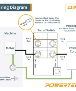 POWERTEC 71008 110/220V Single Phase On/Off Switch, 3HP, fits Table Saw, Router Table, Drill Press, Bench Saw, Band Saw 23 61JIsx9T5LL 1