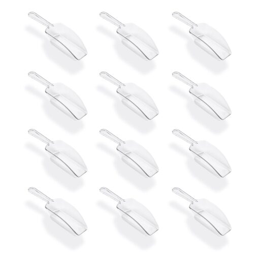 Super Z Outlet 5.5" Mini Acrylic Plastic Kitchen Scoops for Weddings, Candy Dessert Buffet, Ice Cream, Protein Powders, Coffee, Tea (Clear) Clear