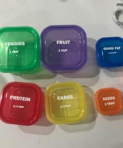 21 Day Portion Control Containers Kit - Nutrition Diet, Multi-Color Coded Weight Loss System. Complete Guide + PDF Planner + Recipe eBook and Tape Measure - BPA Free - 7 PC Labeled 7 Piece - Labeled 39 61JKdtDctjL