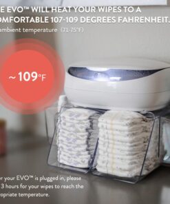 Prince Lionheart EVO Wipes Warmer - Baby Wipe Warmer Dispenser with Glow Nightlight - Baby Essentials, Patented Everfresh System of Bottom Heating, Modern Design, Large Baby Wipe Warmer Capacity 1x EVO Wipes Warmer 8 61JLKOpvdL
